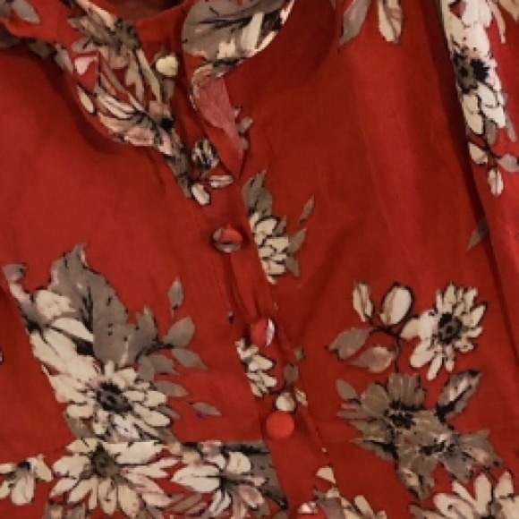 Bloom On Rust Red Floral Print Maxi Dress - Picture 6 of 10